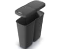 MONZANA Duo Mülleimer 50L Schwarz/Grau Mülltrenner Bild 1