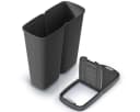 MONZANA Duo Mülleimer 50L Schwarz/Grau Mülltrenner Bild 3