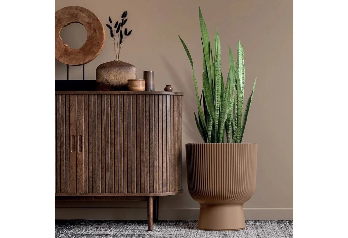 Prosperplast Milly Designer-Blumentopf Anthrazit Zylinder - Bild 3