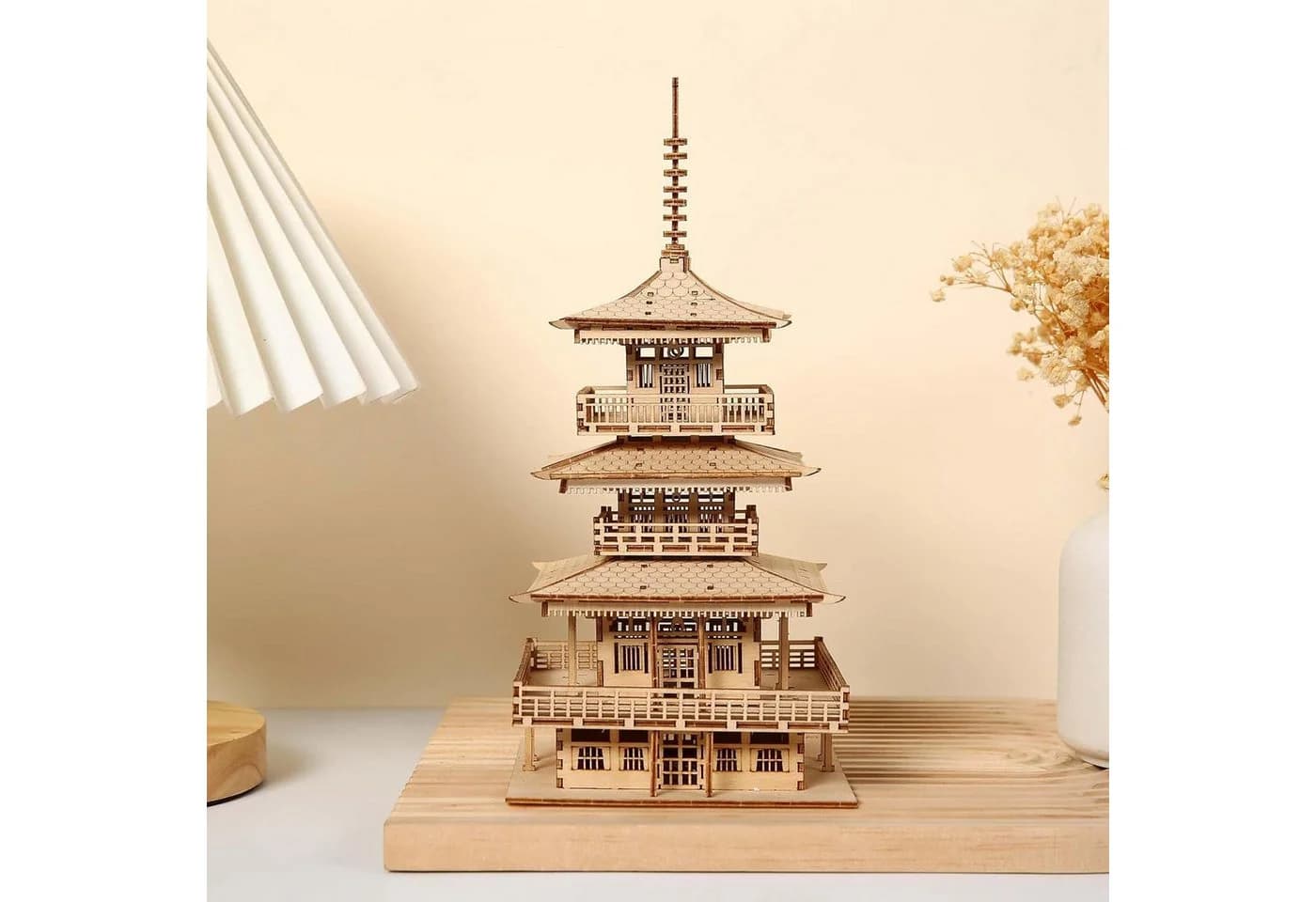 Kitcreatives 3D-Puzzle Japanische Pagode 196 Teile Holz - Bild 2