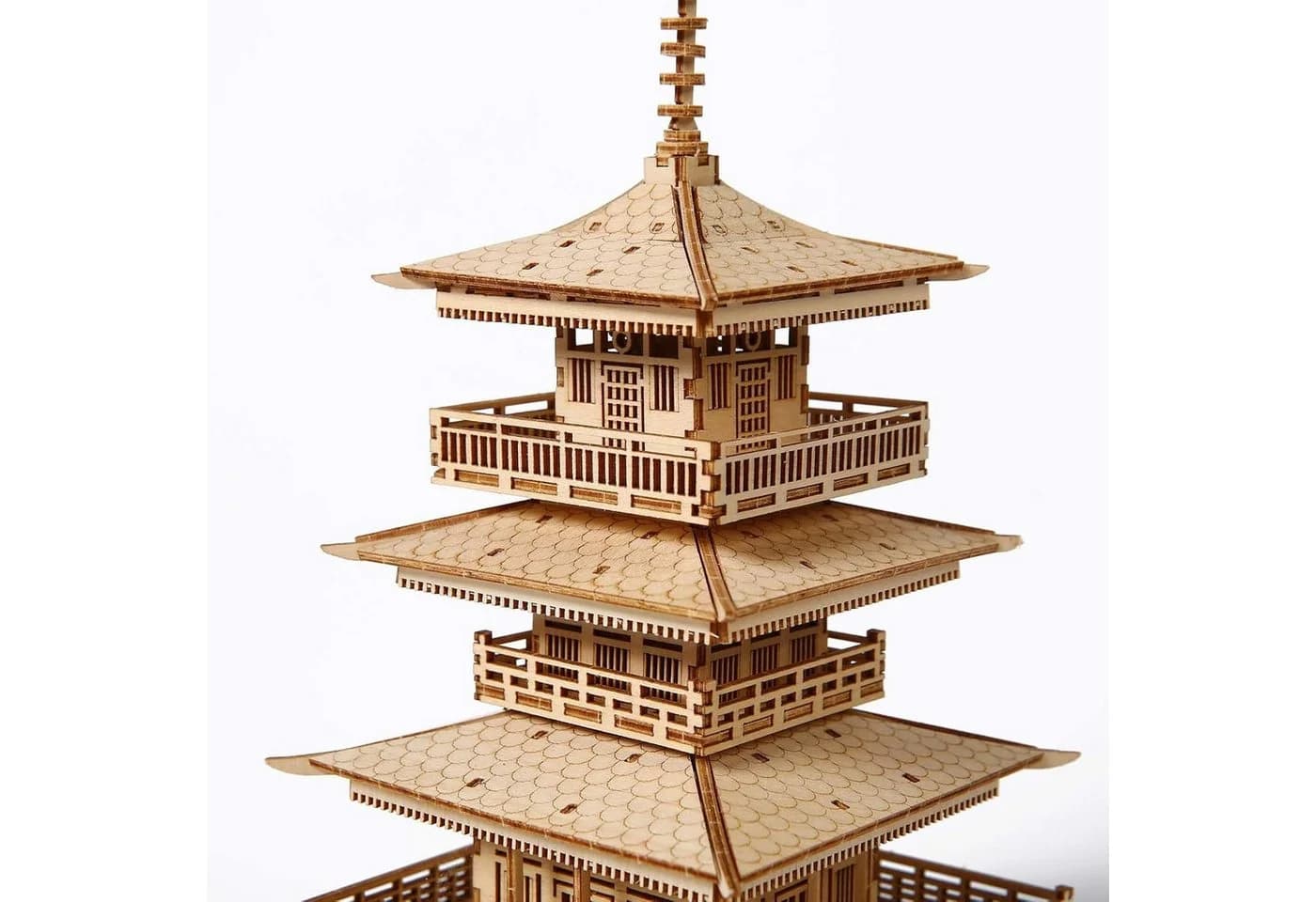 Kitcreatives 3D-Puzzle Japanische Pagode 196 Teile Holz - Bild 3