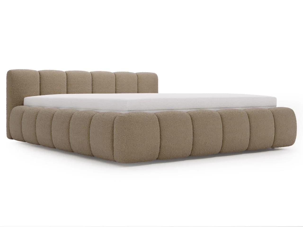 Cloud Low Polsterbett 180x200 Braun Bouclé