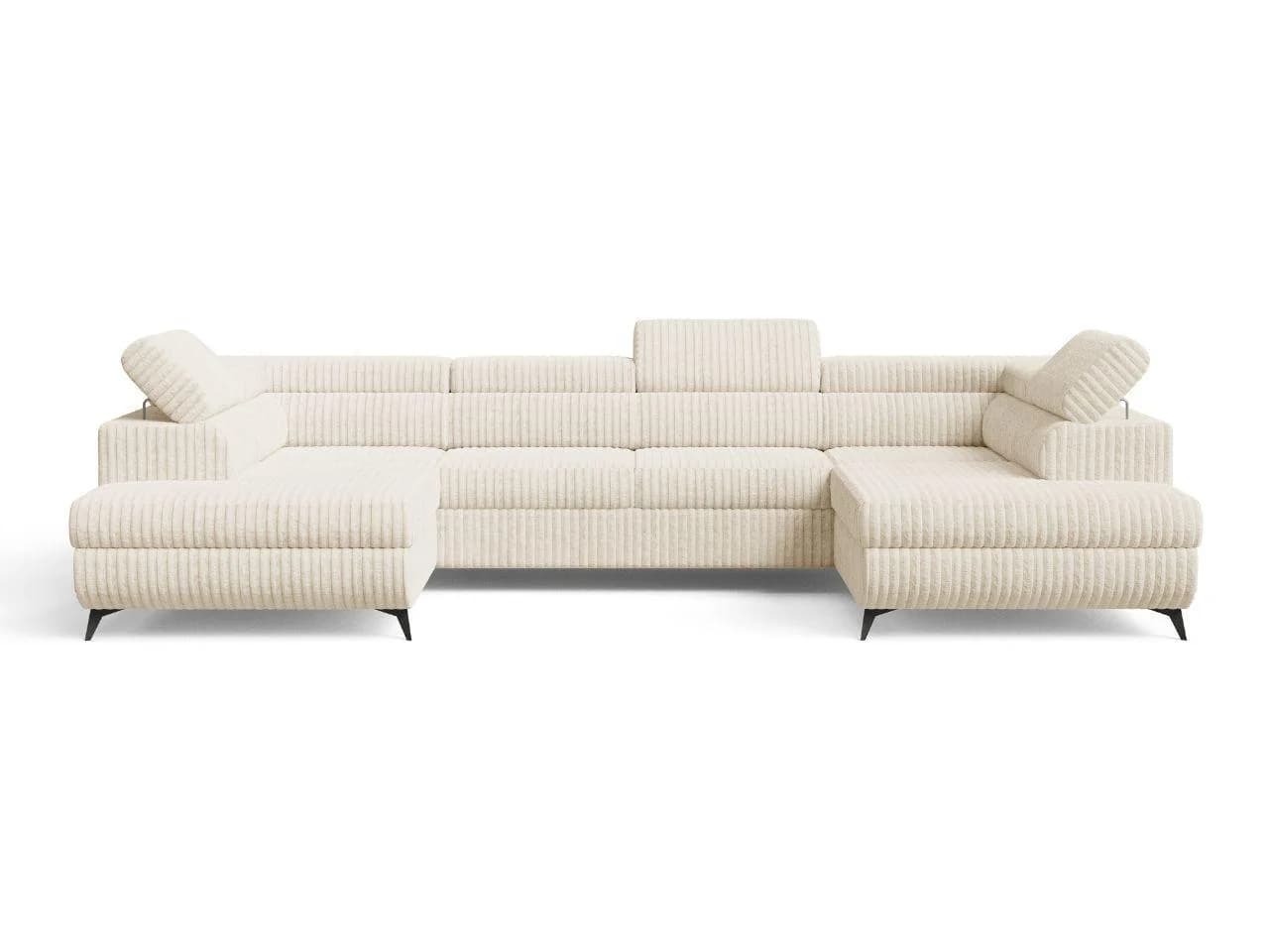 ECKSOFA U Argon Beige - Modernes U-Form Sofa in Textil