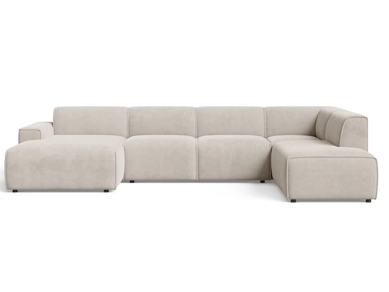GrainGold Ecksofa U-Form Belluno Hellbeige Modern Stil