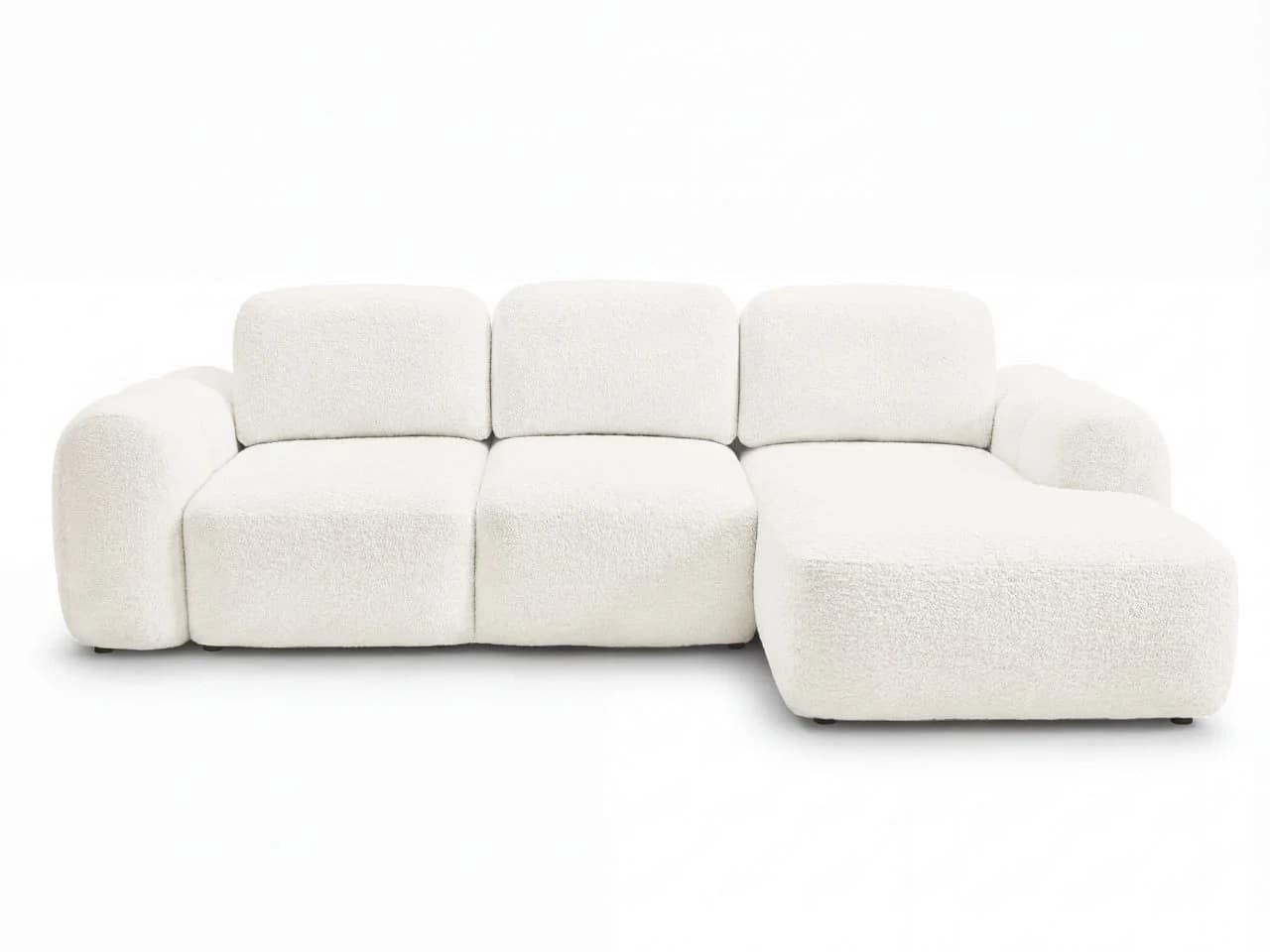 GrainGold Ecksofa Avelin L-Form Beige mit Schlaffunktion und Bettkasten