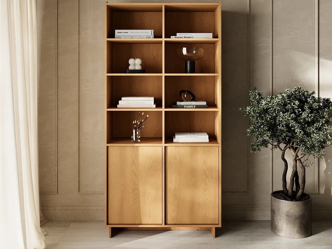 GrainGold Standregal Azumi Karamell-Eiche mit Push-to-Open - Bild 2