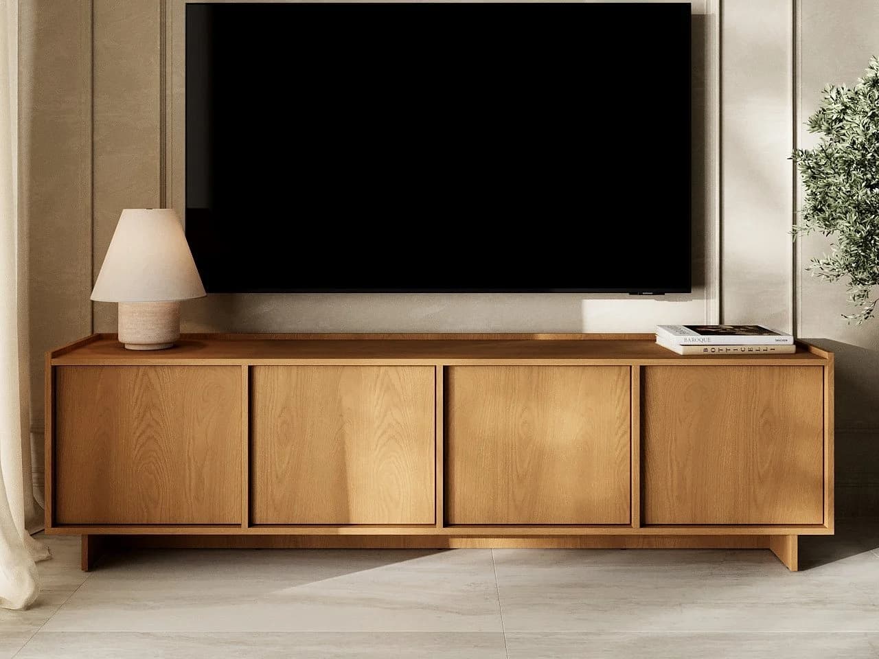 GrainGold TV-Schrank Azumi Karamell-Eiche Push-to-Open - Bild 2