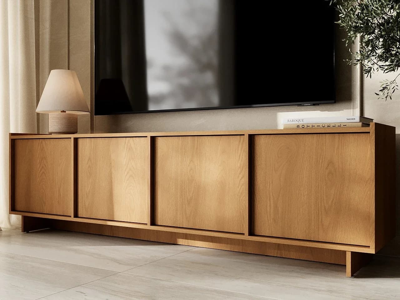GrainGold TV-Schrank Azumi Karamell-Eiche Push-to-Open - Bild 3