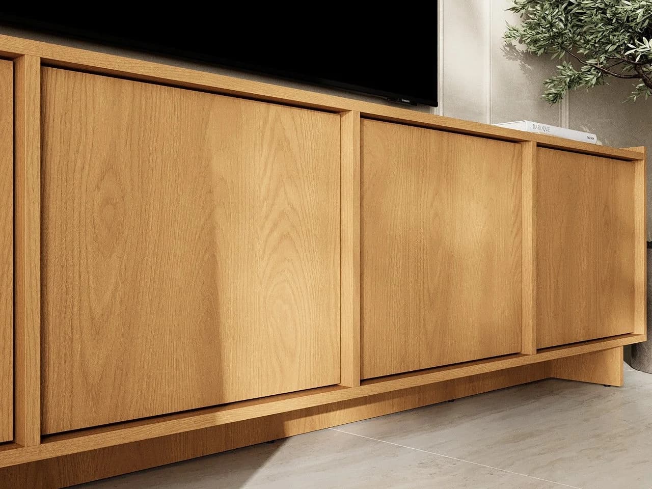 GrainGold TV-Schrank Azumi Karamell-Eiche Push-to-Open - Bild 5