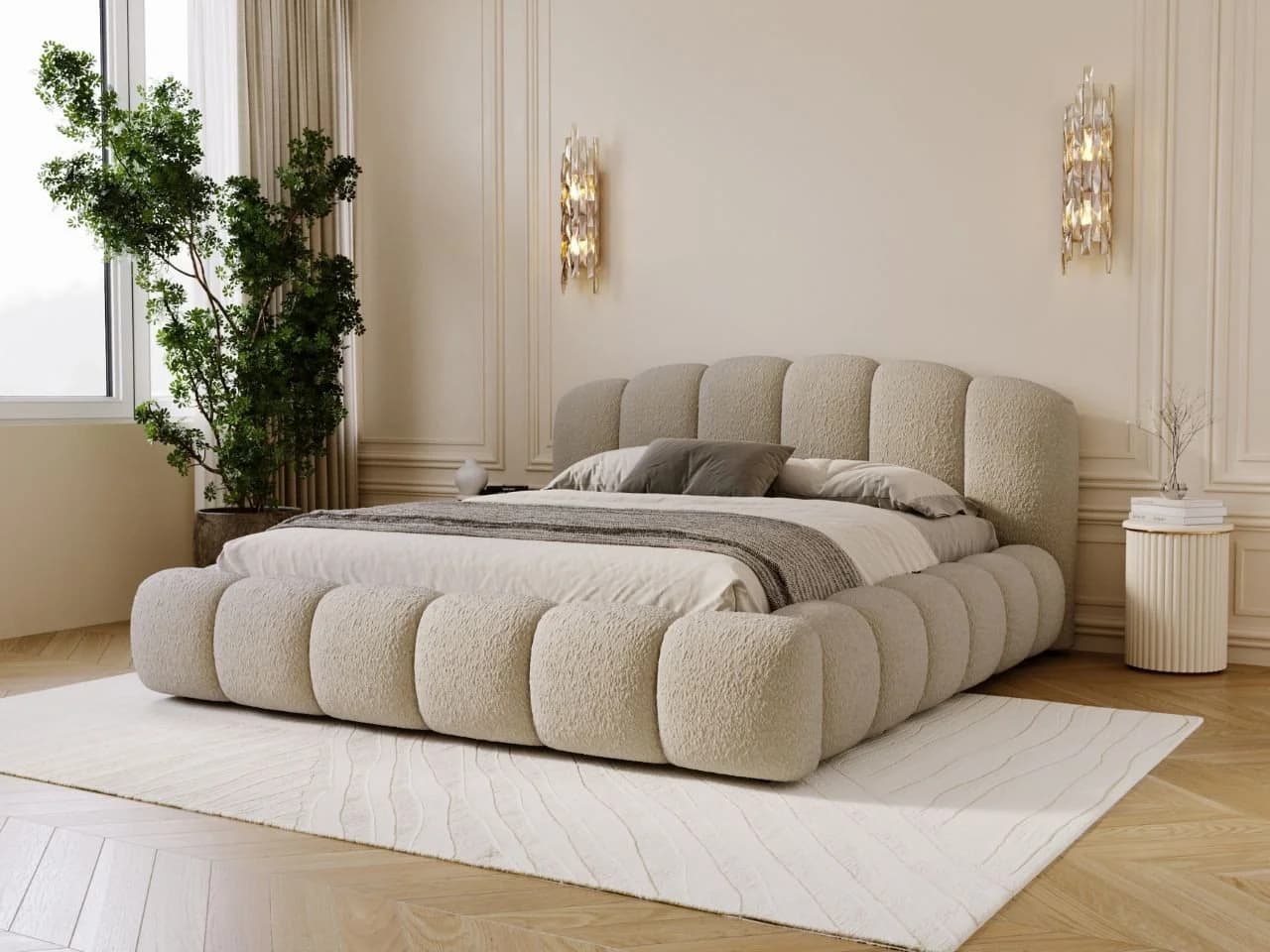 GrainGold Polsterbett Cloud Soft mit Bettkasten und Lattenrost Beige Modern - Bild 2