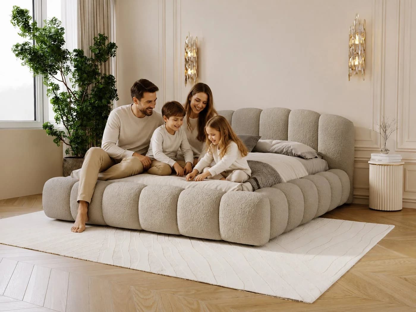 GrainGold Polsterbett Cloud Soft mit Bettkasten und Lattenrost Beige Modern - Bild 3