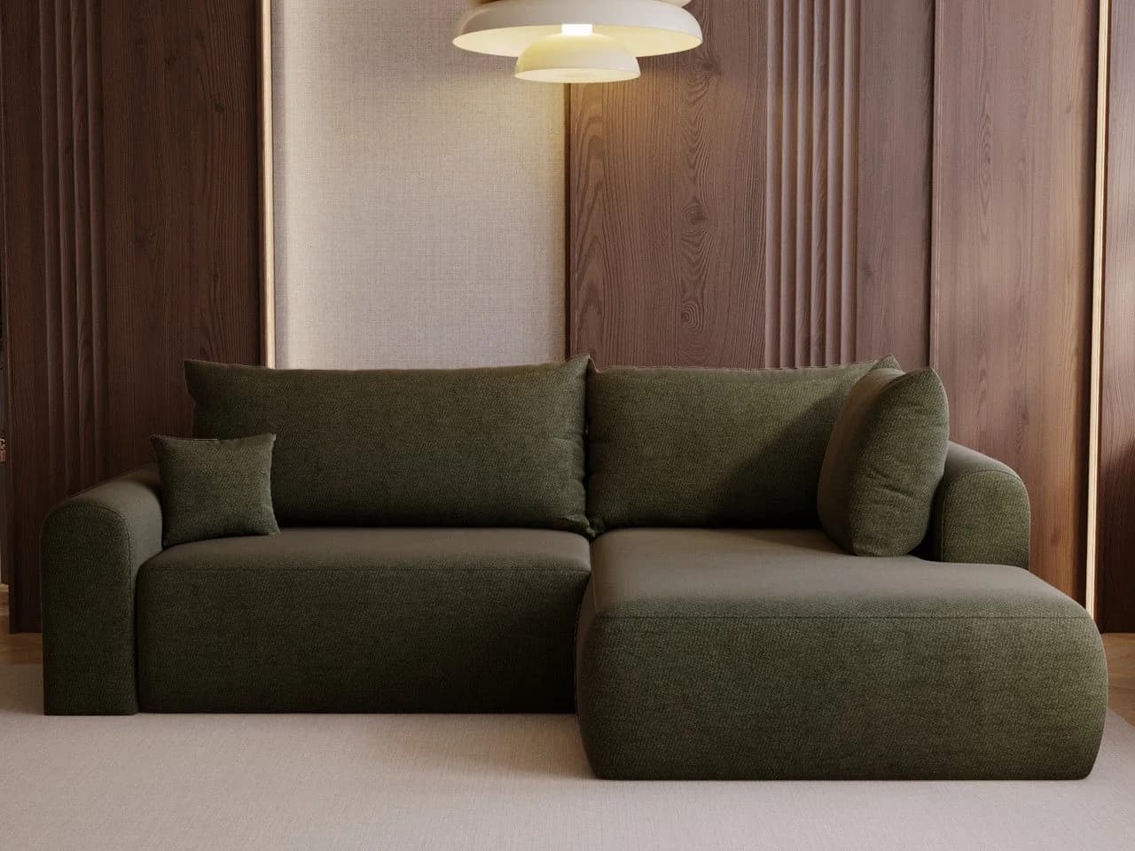 GrainGold Ecksofa L-Form Savana Bis Grün mit Schlaffunktion und Bettkasten - Bild 2