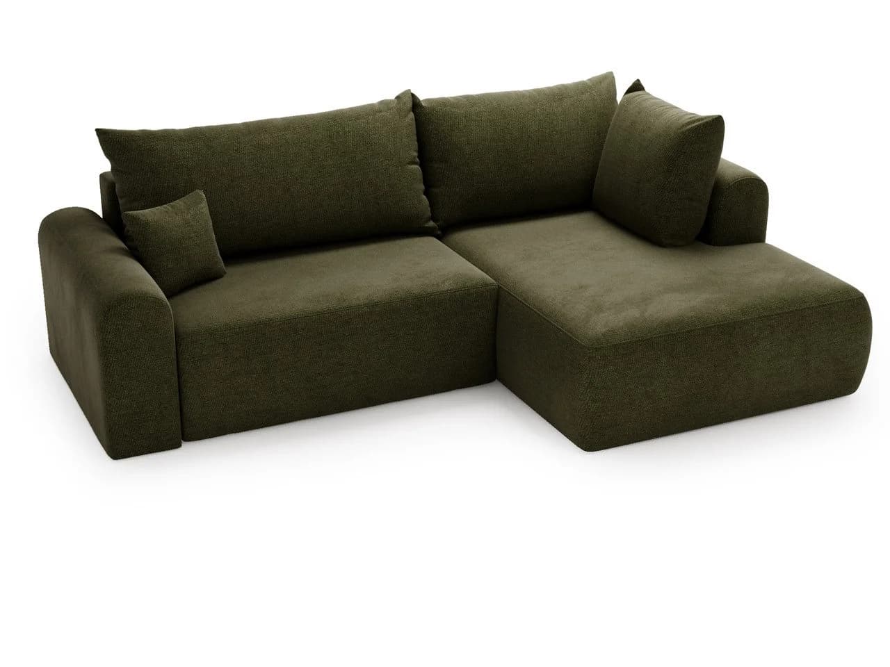 GrainGold Ecksofa L-Form Savana Bis Grün mit Schlaffunktion und Bettkasten - Bild 3