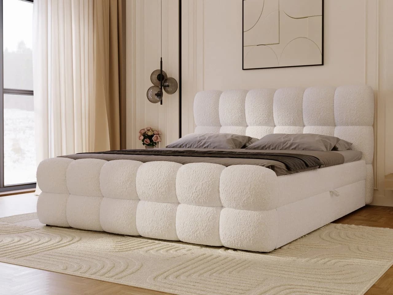 GrainGold Boxspringbett Modo mit Bettkästen und Topper Beige - Bild 2