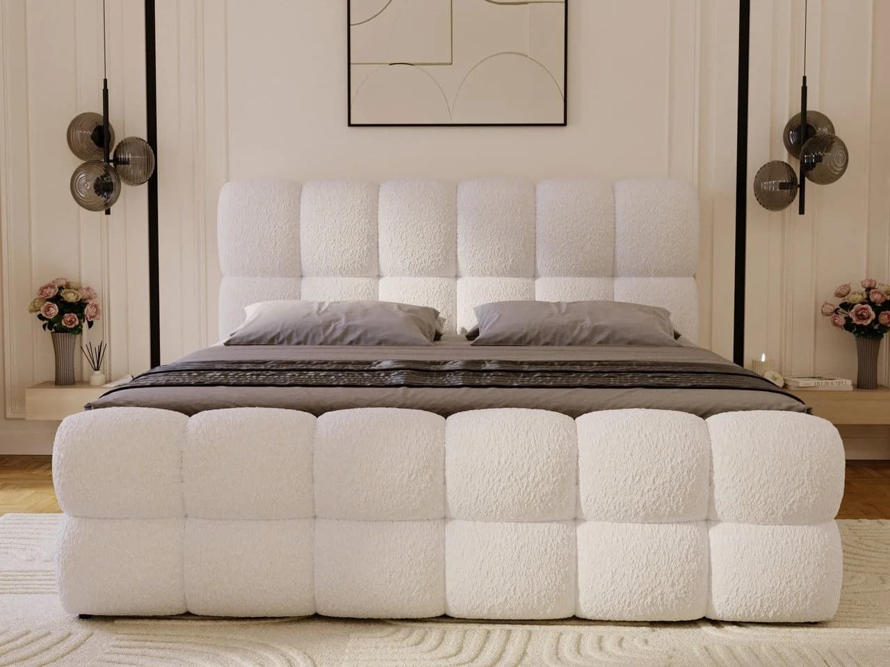 GrainGold Boxspringbett Modo mit Bettkästen und Topper Beige - Bild 4