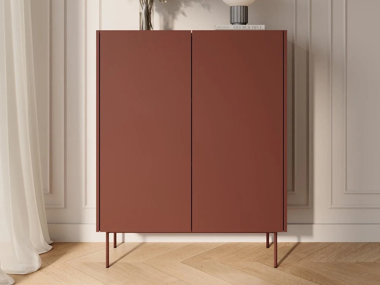 GrainGold Kommode Drevo Rot Laminierte Platte Modern Stil - Bild 2