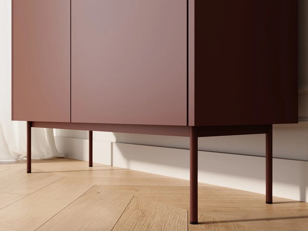 GrainGold Kommode Drevo Rot Laminierte Platte Modern Stil - Bild 5
