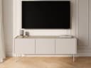 GrainGold TV-Schrank Drevo Beige Modern mit Metallbeinen Bild 2