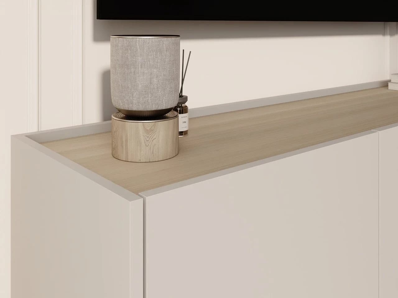 GrainGold TV-Schrank Drevo Beige Modern mit Metallbeinen - Bild 3
