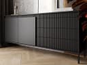 GrainGold Kommode Sorano Schwarz mit Schubladen und Push-to-Open Bild 1