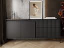 GrainGold Kommode Sorano Schwarz mit Schubladen und Push-to-Open Bild 2