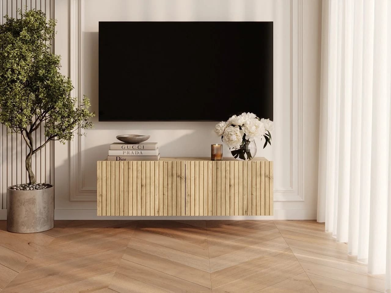 GrainGold TV-Schrank Kioto Soft-Close Artisan-Eiche - Bild 2