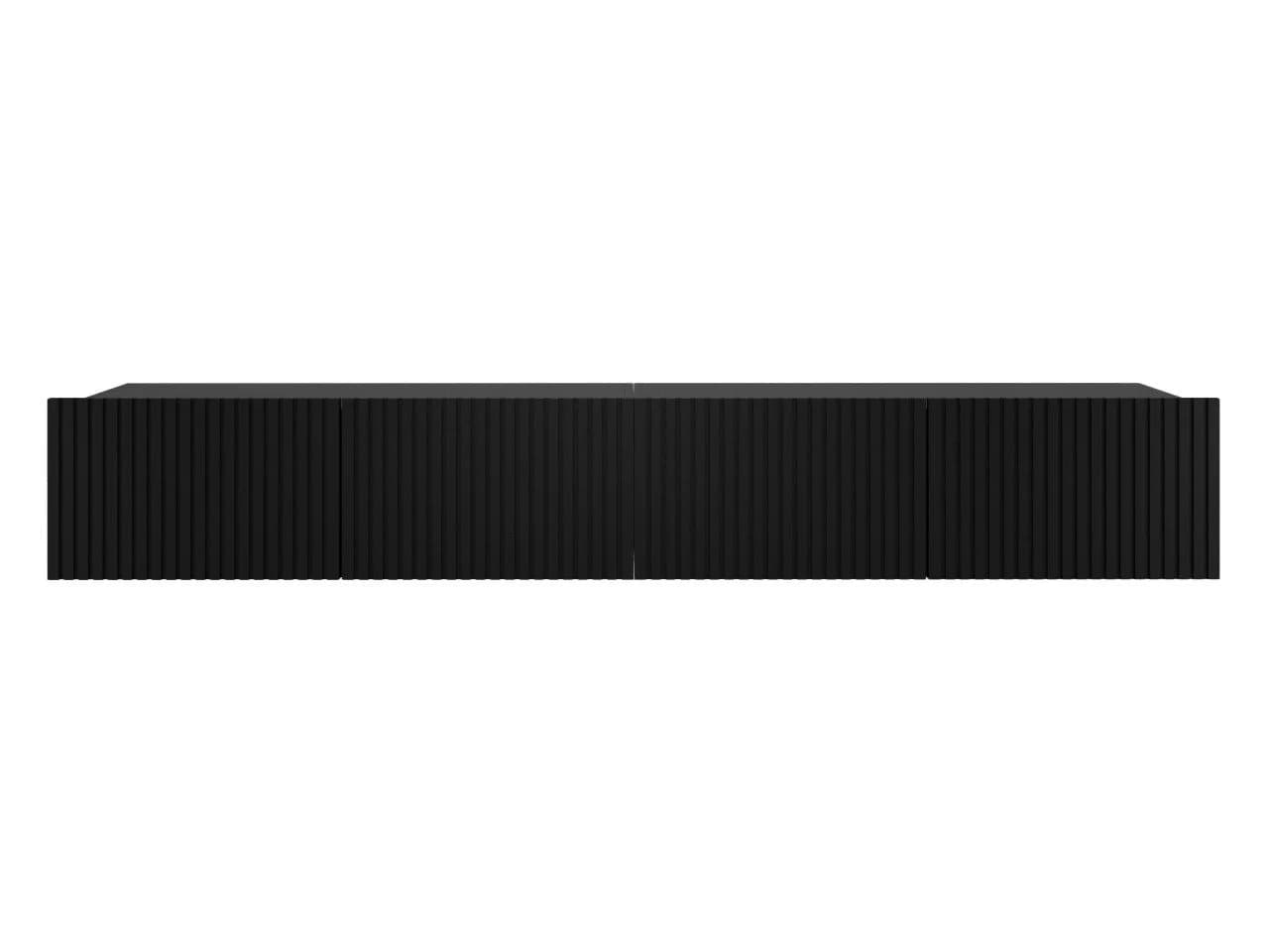 GrainGold TV-Schrank Kioto Schwarz Soft-Closing-System 200 cm Set