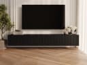 GrainGold TV-Schrank Kioto Schwarz Soft-Closing-System 200 cm Set Bild 2