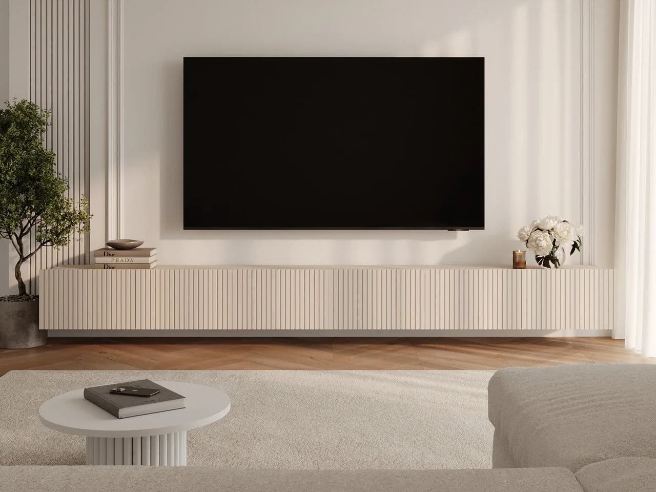 GrainGold TV-Schrank Kioto Beige Modernes Set mit Soft-Closing - Bild 2
