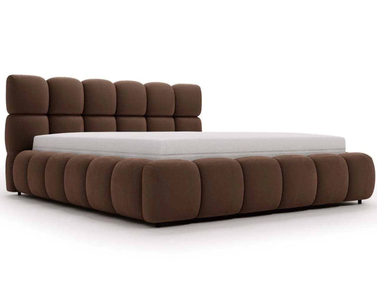 Polsterbett Modo 200x200 Braun Textil