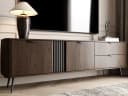 GrainGold TV-Schrank Magico 195 cm Eiche Dunin Schwarz Modern Bild 3