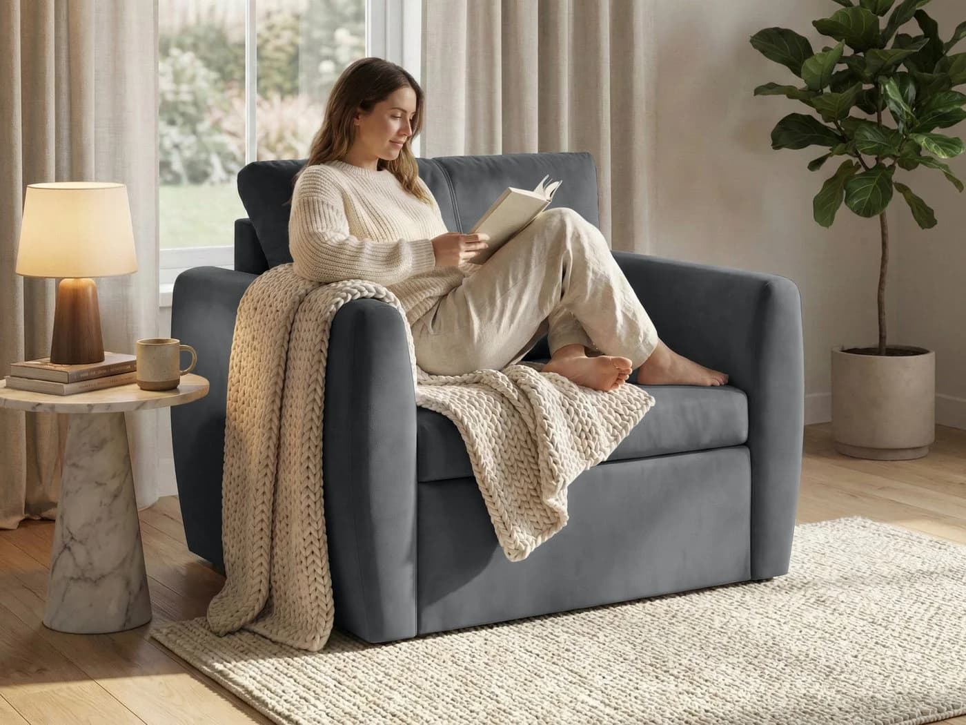 Beautysofa Relaxsessel KAMEL mit Schlaffunktion und Bettkasten - Bild 2