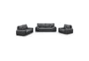 Beautysofa Big-Sofa Polstergarnitur Omega Set 3+2+1 Anthrazit Kunstleder Bild 1