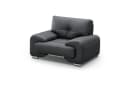 Beautysofa Big-Sofa Polstergarnitur Omega Set 3+2+1 Anthrazit Kunstleder Bild 3