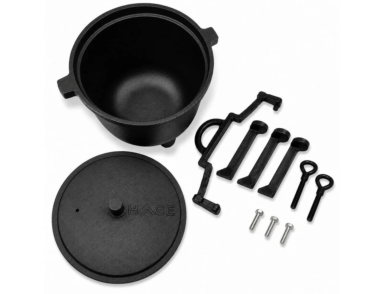 Hage Feuertopf Dutch Oven Schwarz Gusseisen 10L - Bild 4