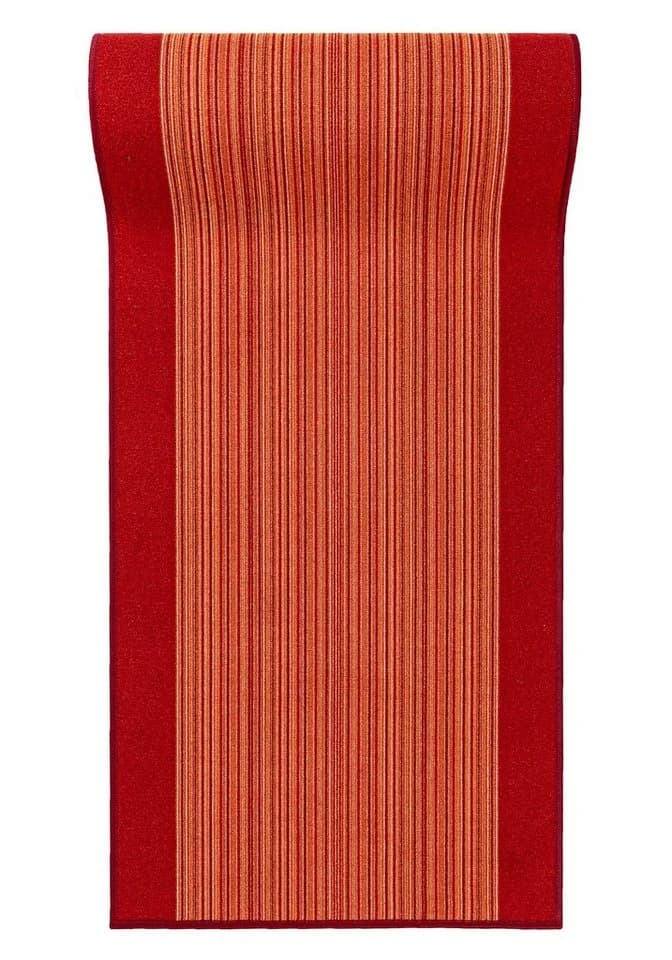 Mazovia Teppichläufer Brücke Terracotta Rost Kurzflor Rutschfest Meterware - Bild 2