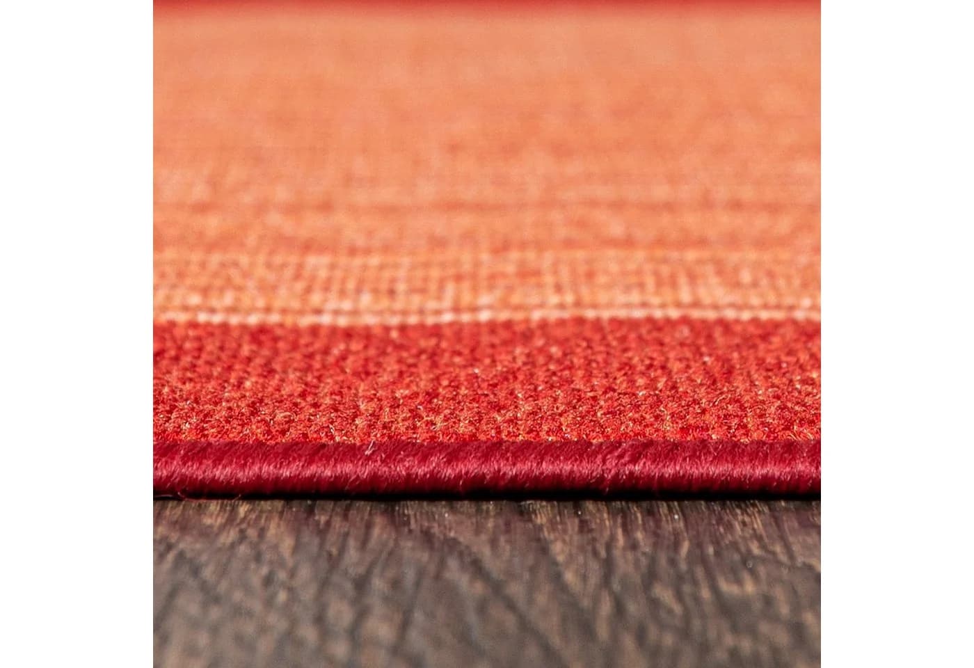 Mazovia Teppichläufer Brücke Terracotta Rost Kurzflor Rutschfest Meterware - Bild 5