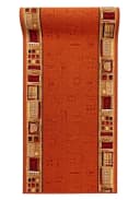 Mazovia Teppichläufer Terracotta Rost Rutschfest Meterware Bild 2