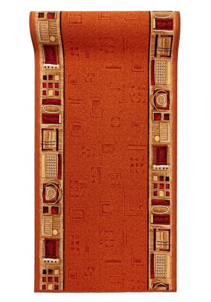 Mazovia Teppichläufer Terracotta Rost Rutschfest Meterware - Bild 2
