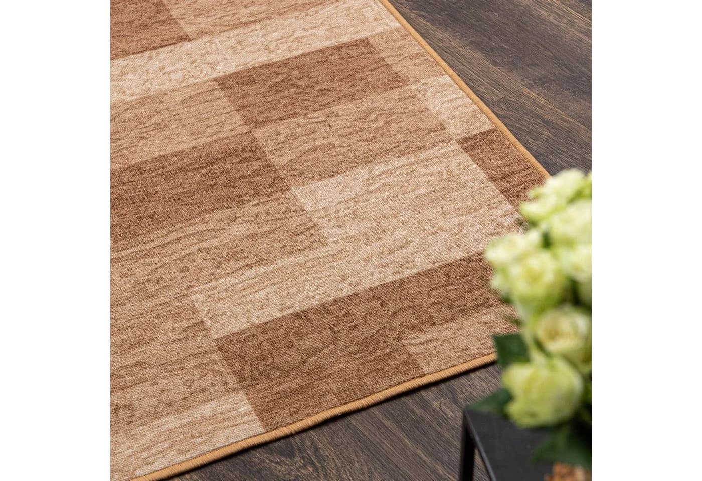 Mazovia Teppichläufer Beige Rutschfest Meterware Kurzflor - Bild 3