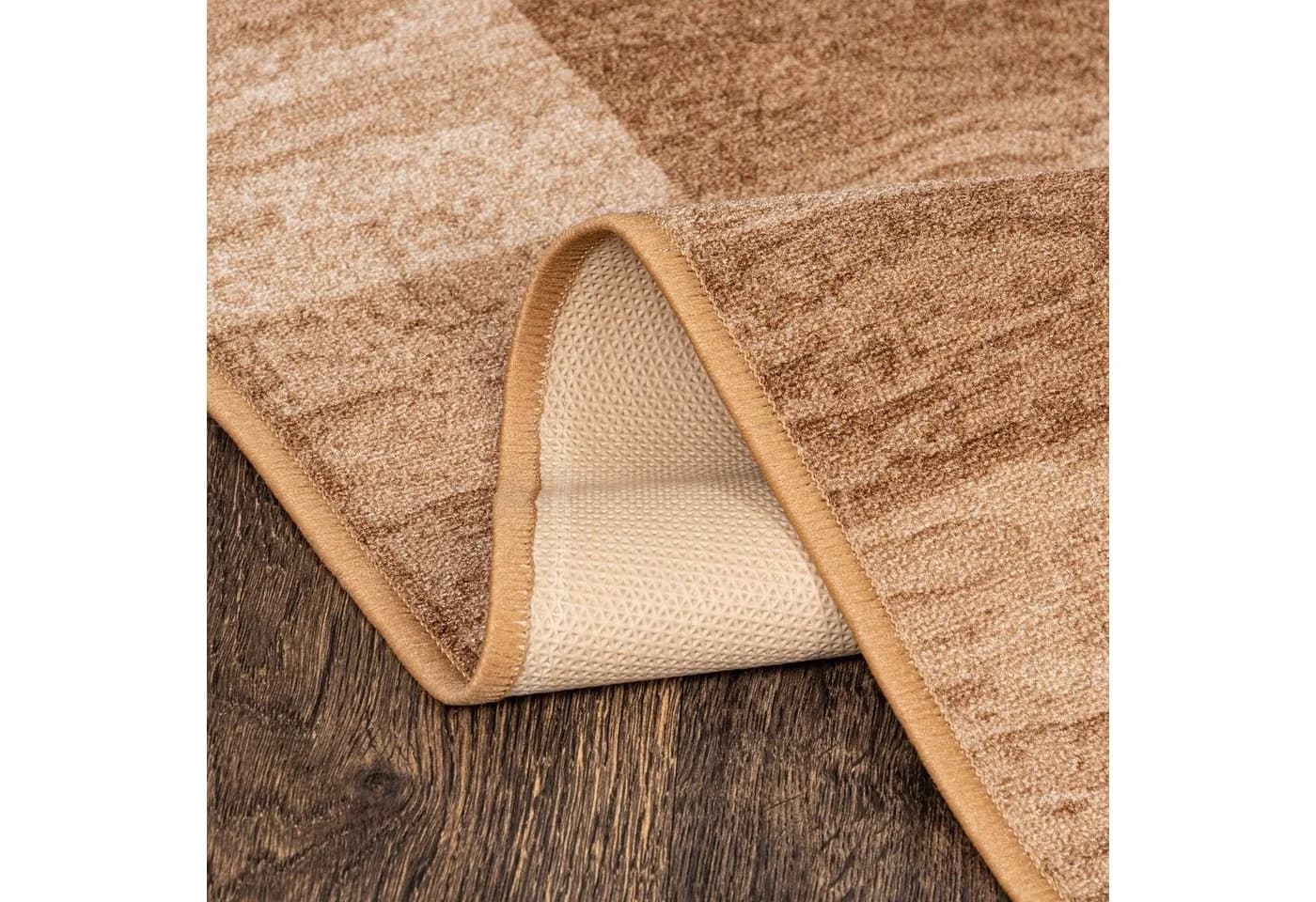 Mazovia Teppichläufer Beige Rutschfest Meterware Kurzflor - Bild 4