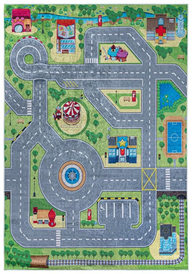 Mazovia Kinderteppich Bunt Grün Straße Stadt - Bild 2