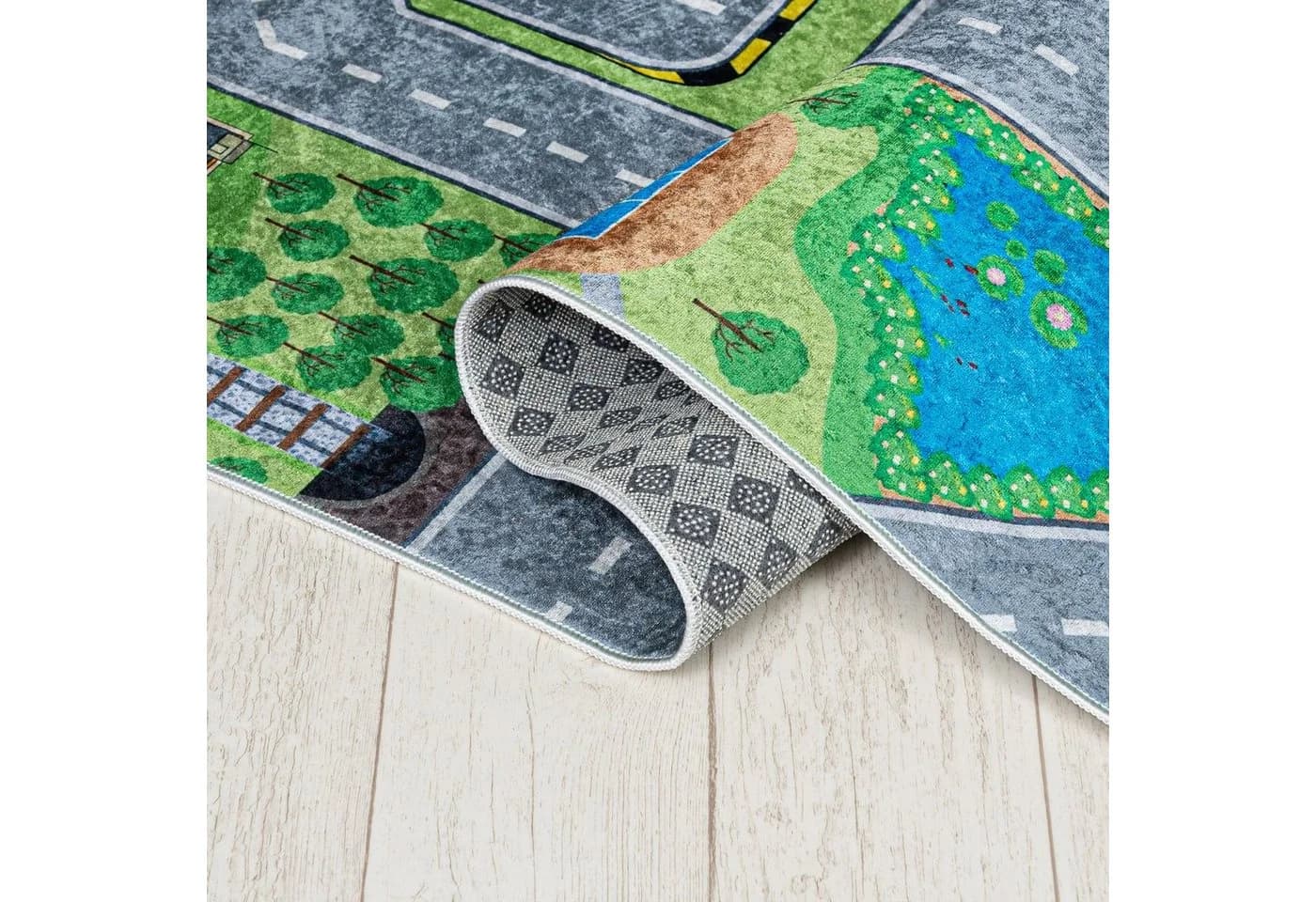 Mazovia Kinderteppich Bunt Grün Straße Stadt - Bild 4