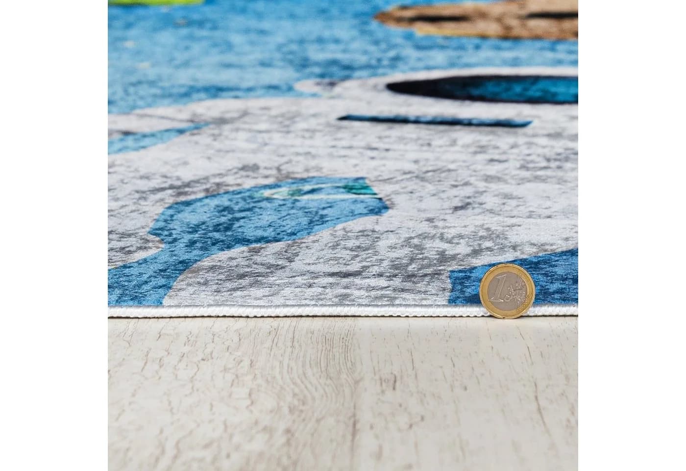 Mazovia Kinderteppich Planeten Weltraum Blau Kurflor - Bild 5