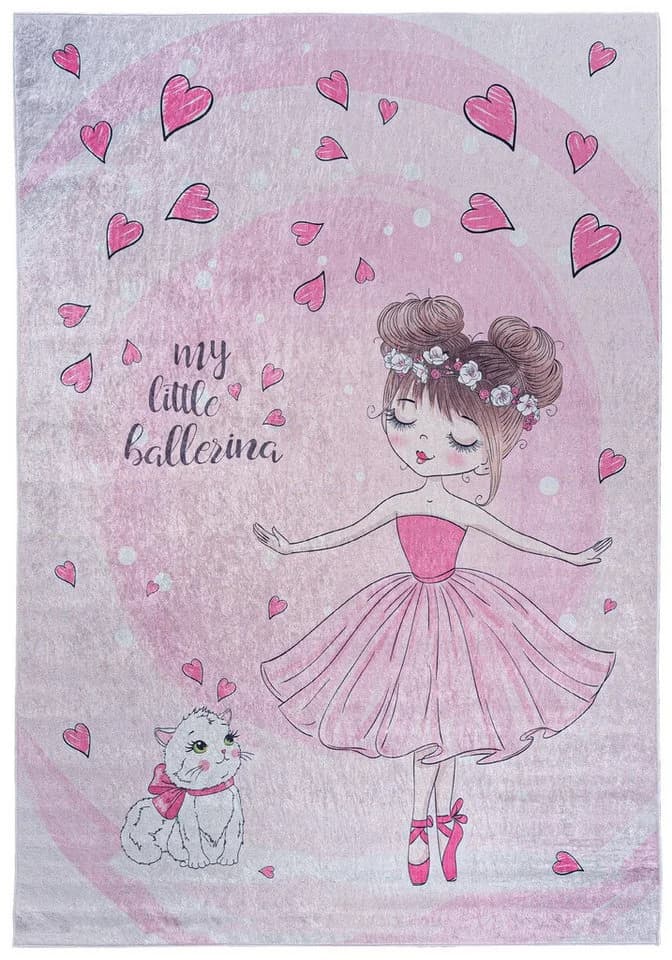 Mazovia Kinderteppich Ballett Rosa Pink Kurflor - Bild 2