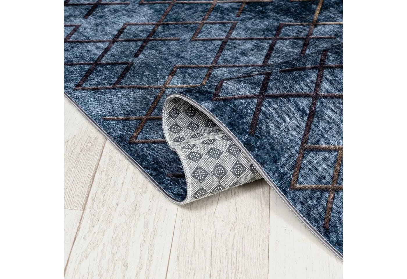Mazovia Designteppich Modern Blau Kurflor - Bild 3
