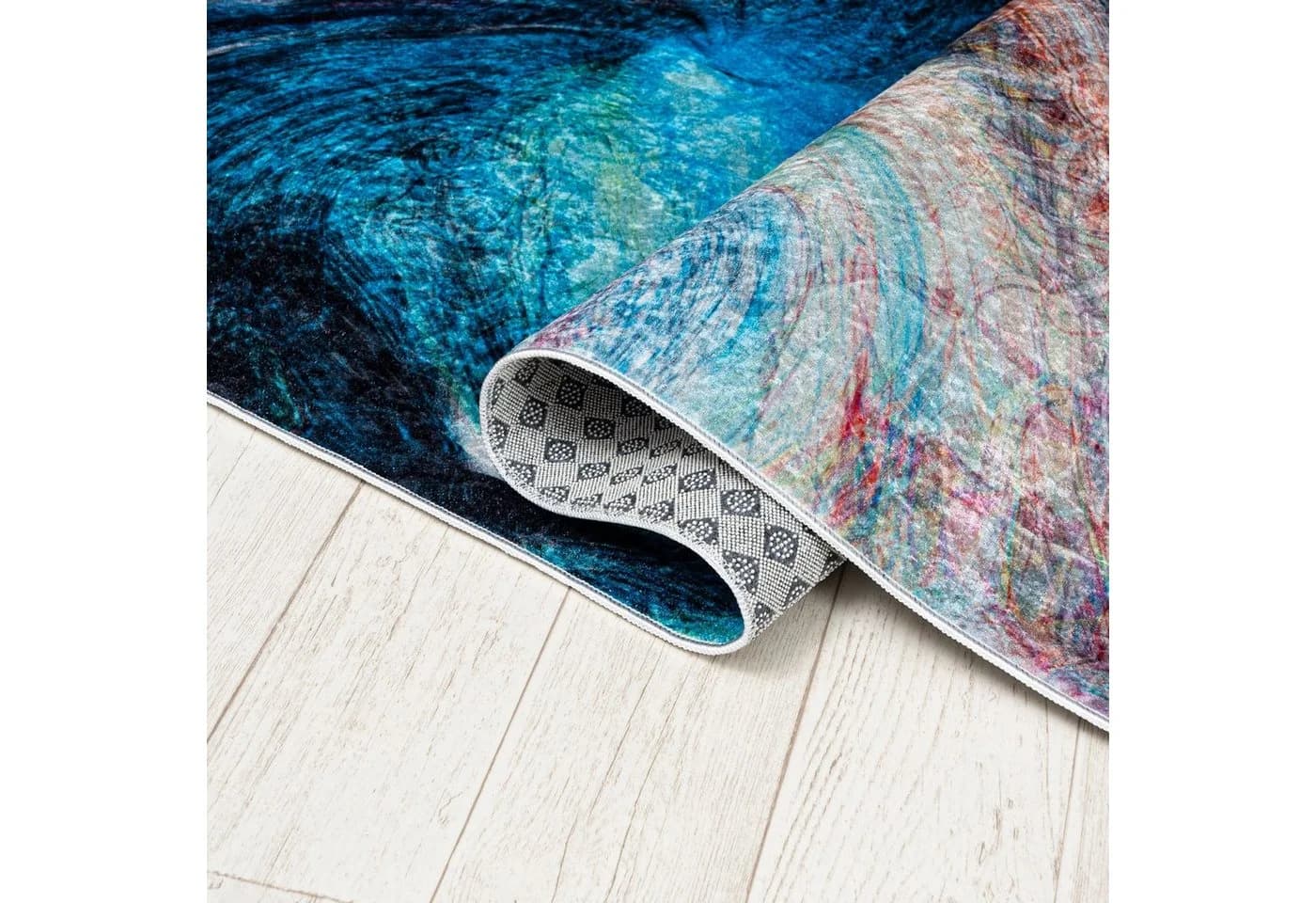 Mazovia Designteppich Modern Bunt Blau Kurflor - Bild 4