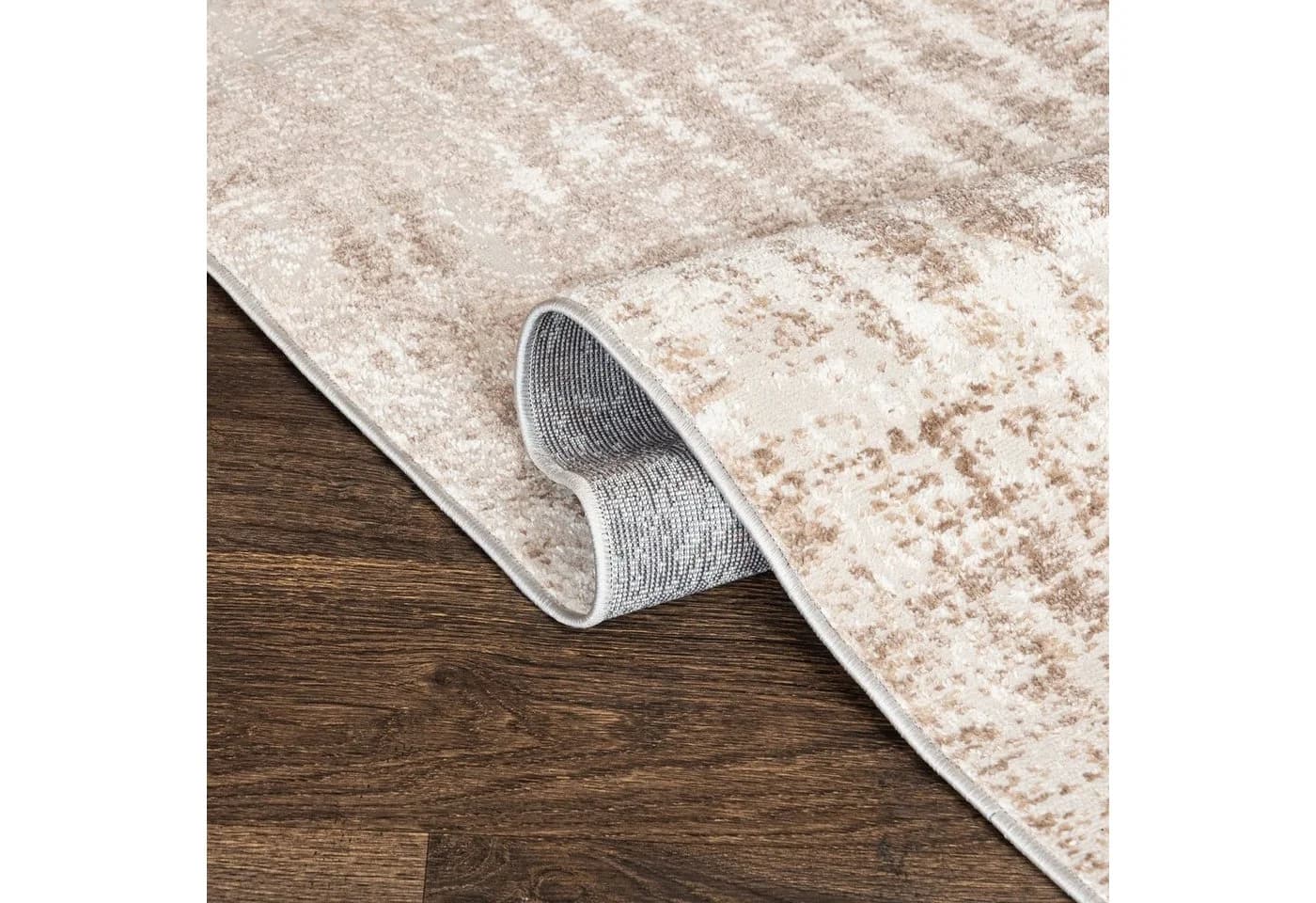 Mazovia Läufer Modern Abstrakt Muster Beige Braun Kurzflor - Bild 5