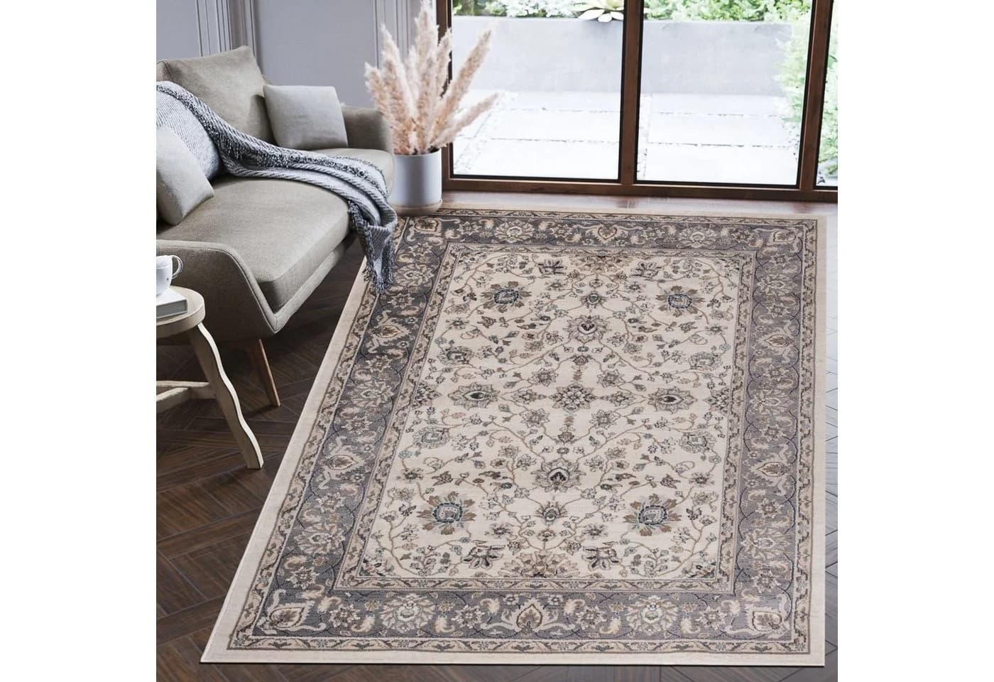 Mazovia Orientteppich Orientalisch Beige Grau Pflegeleicht