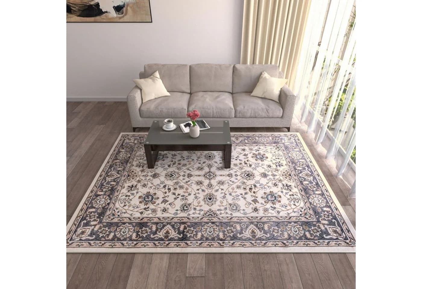 Mazovia Orientteppich Orientalisch Beige Grau Pflegeleicht - Bild 4